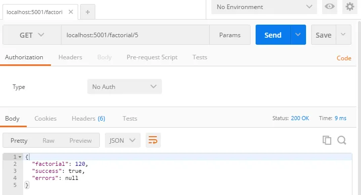 Factorial service response