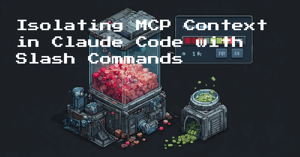 Isolating MCP Context in Claude Code with Slash Commands